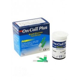 On Call Plus- Tiras reactivas para glucómetro con 50 (KABLA)