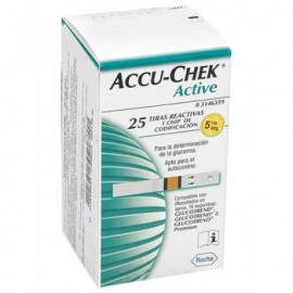 Accu-Chek® Active - Tiras Reactivas para Glucómetro con 25 (ACCUCHEK)