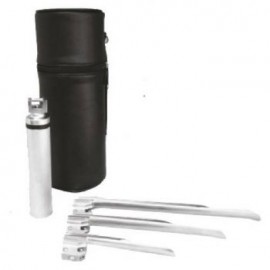 Estuche de Laringoscopio Miller Recta Luz Estándar, 3 Hojas 1, 2 y 3, H.P. H2-124 (HERGOM)