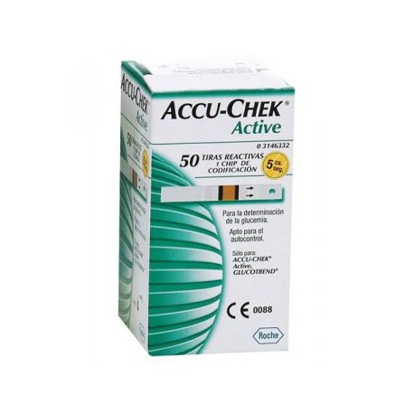 Accu-Chek® Active - Tiras Reactivas para Glucómetro con 50 (ACCUCHEK)