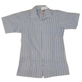 Filipina estampada cuadros lila/azul para caballero TALLA 36