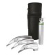 Estuche de Laringoscopio Macintosh F.O. con 3 hojas (1, 2 y 3) Hergom