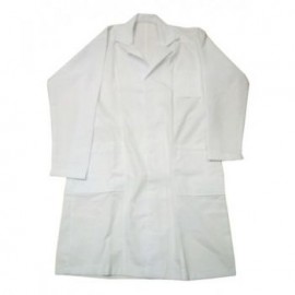 Bata blanca para caballero de gabardina repelente TALLA 46