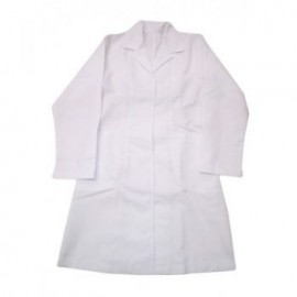 Bata blanca para dama de gabardina repelente TALLA 44