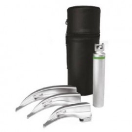 Estuche de Laringoscopio Macintosh F.O. con 3 hojas (1, 2 y 3) Hergom