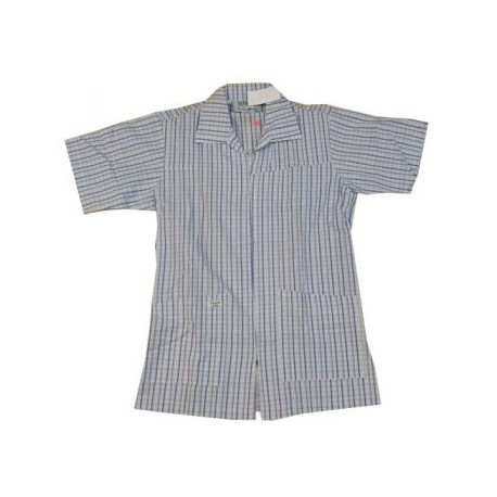 Filipina estampada cuadros lila/azul para caballero TALLA 36