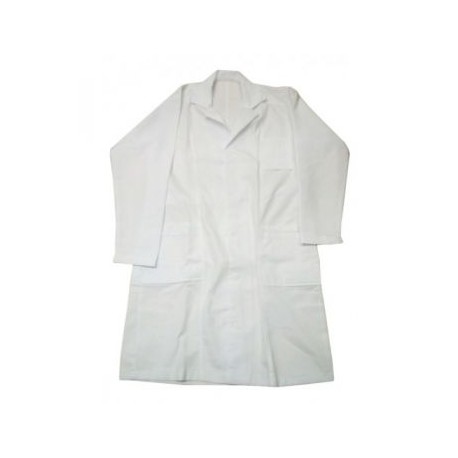 Bata blanca para caballero de gabardina repelente TALLA 32